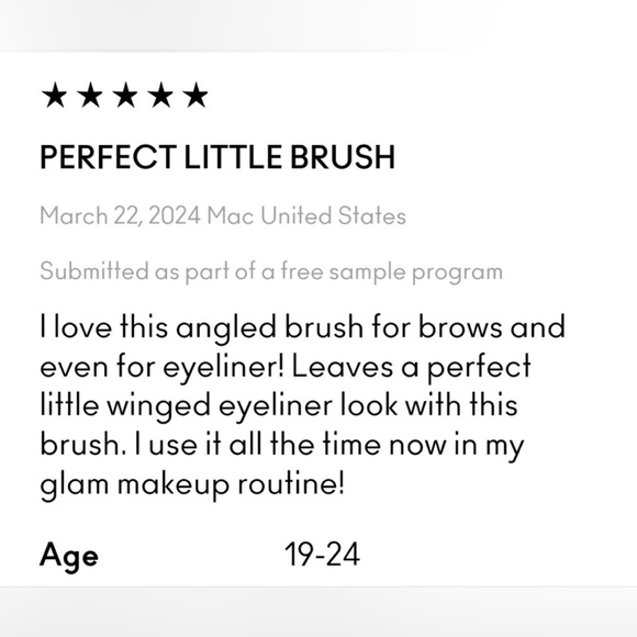 Mac Cosmetics 208S Small Angled Brow Brush Brand New Authentic - Picture 6 of 10